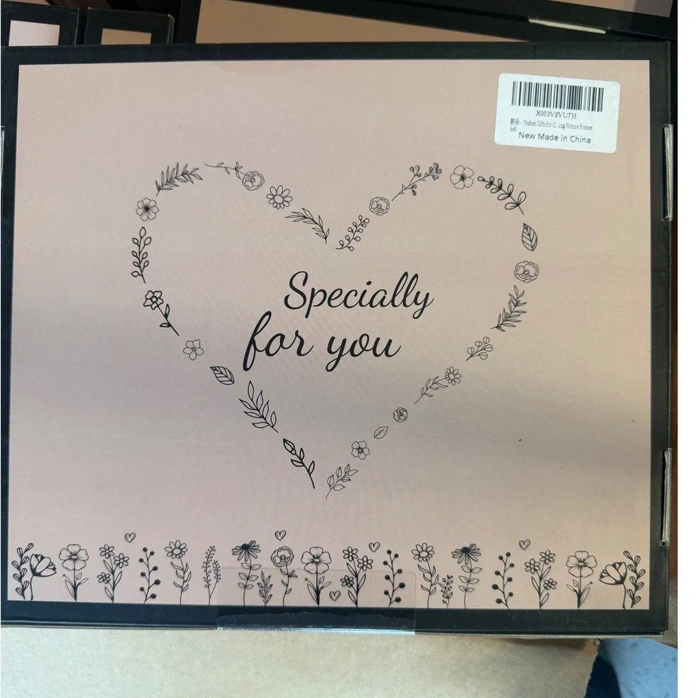 Best Grandma Ever Rotating Picture Frame 4x6 Double Sided Floating Wood Gift Box